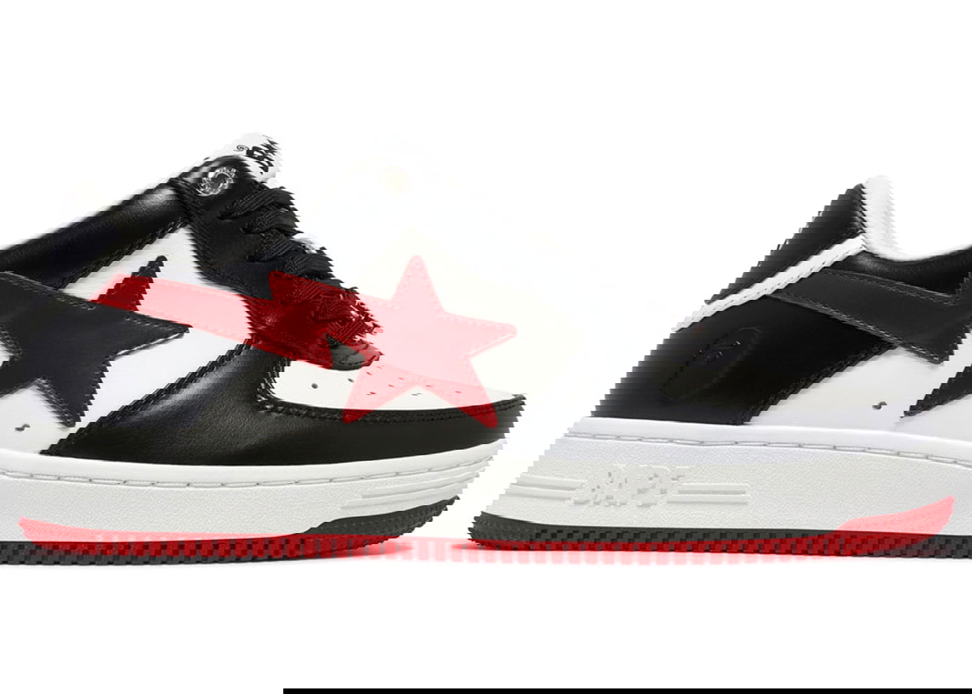 Tenisky a topánky BAPE A Bathing Ape Bape Sta #3 M2 White Black Red Čierna | 1K30-191-303-BLK/1K30-291-303-BLK/001FWK301303_BLK, 0