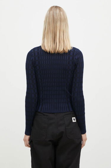 Košeľa MAISON KITSUNÉ Checked Wool Cardigan Modrá | NW00412KF0003, 2