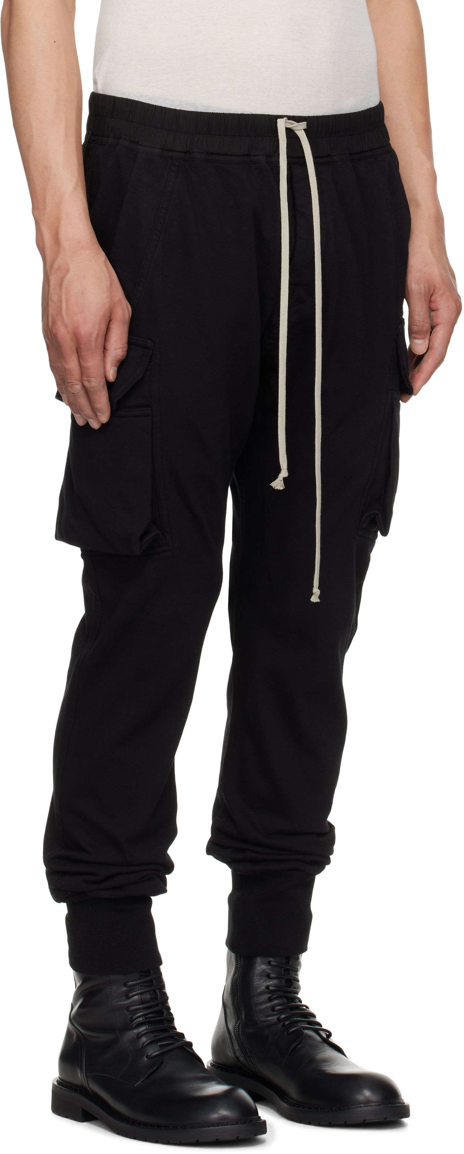 Tepláky Rick Owens Rick Owens DRKSHDW Hollywood Mastodon Cut Cargo Pants Čierna | DU01E3386 RIG, 1