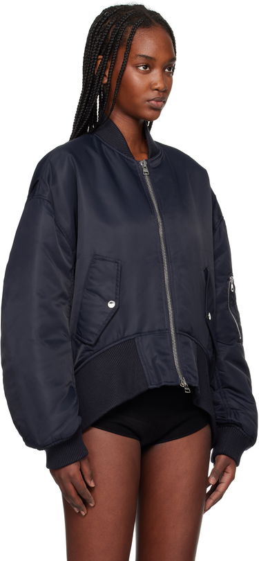 Bomber bunda JW Anderson JW Anderson Oversized Bomber Jacket with Curved Hem Navy | JK0381-PG1696, 1