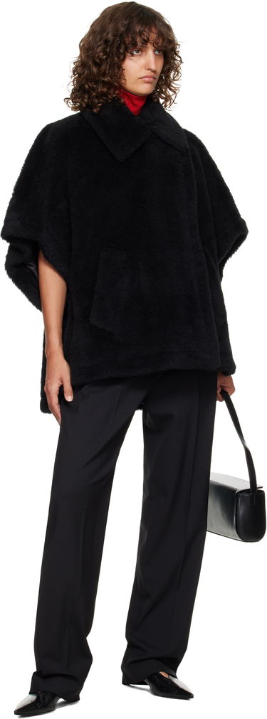 Kabáty Max Mara Max Mara Tebe1 Faux Fur Cape Čierna | 2524736122600, 3