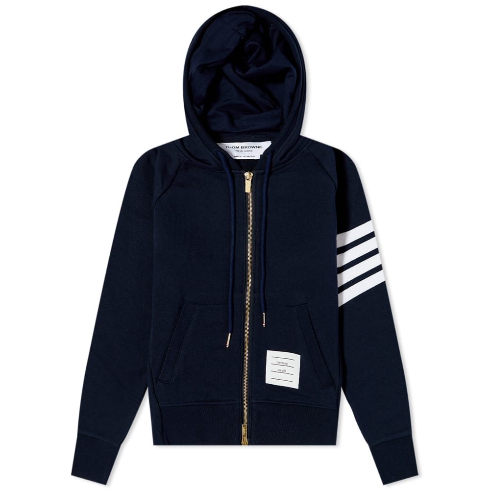 Mikina Thom Browne Thom Browne Classic 4-Bar Zip Hoodie Navy | FJT001A-00535-415, 0