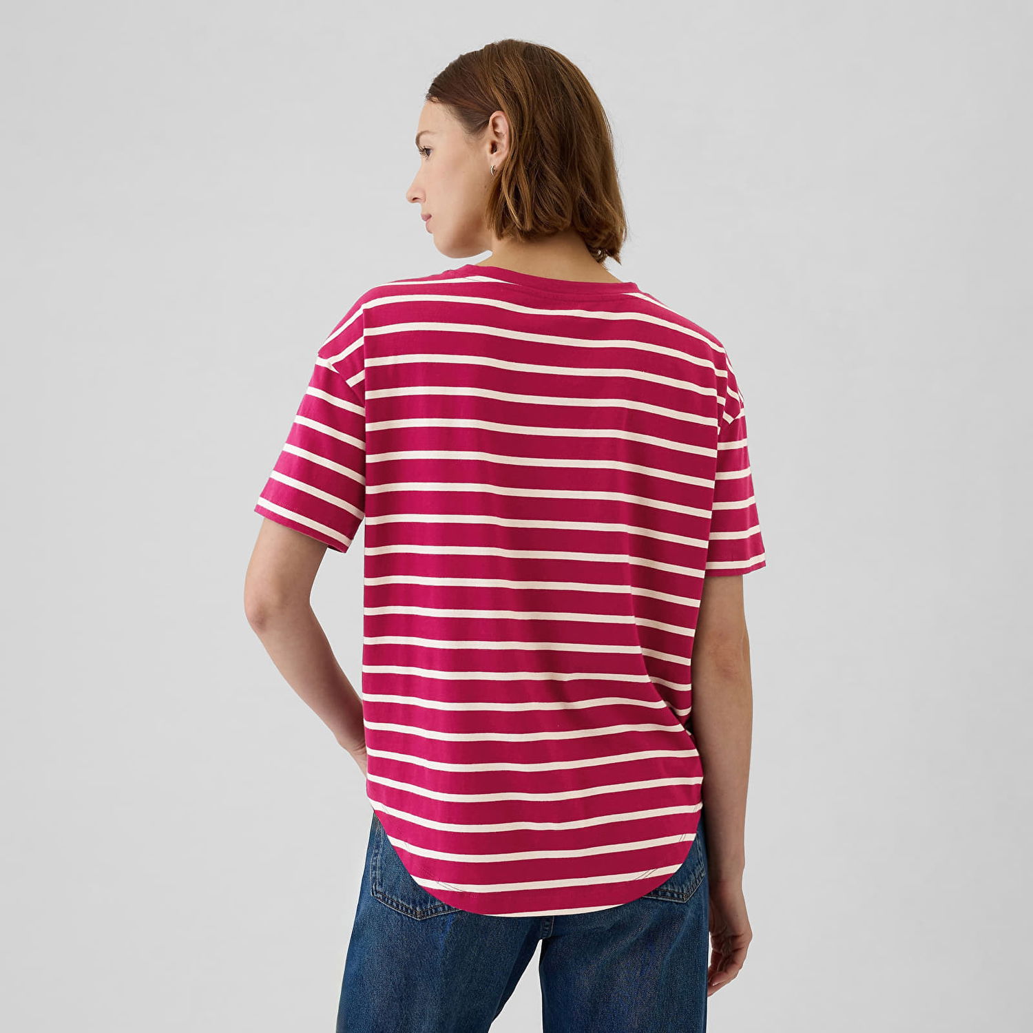 Tričko GAP T-shirt Shortsleeve Logo Tee Red Stripes S Červená | 500012-05, 1
