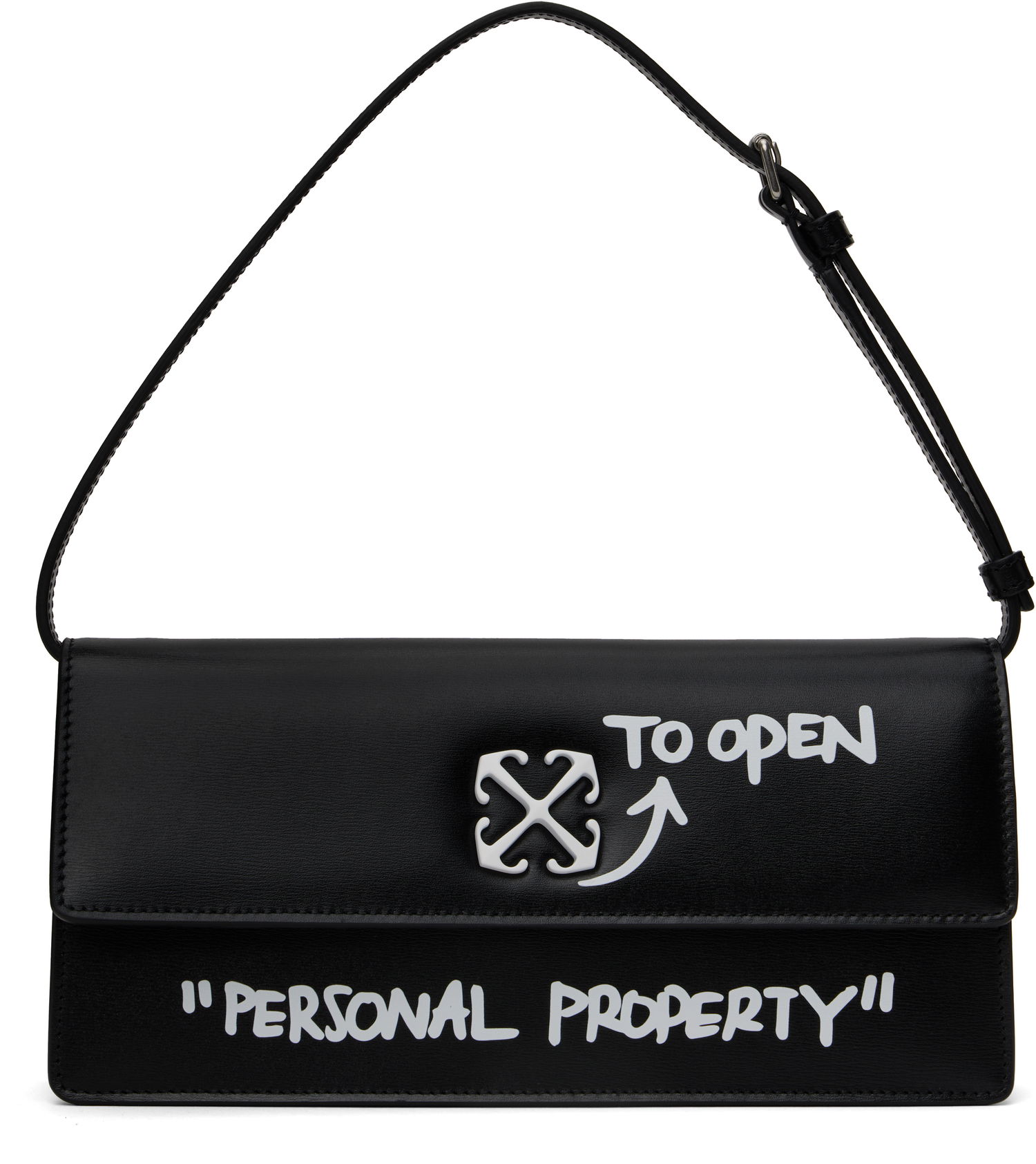 Kabelka Off-White Off-White Jitney 1.0 Quote Shoulder Bag Čierna | OWNN172C99LEA0021001, 0