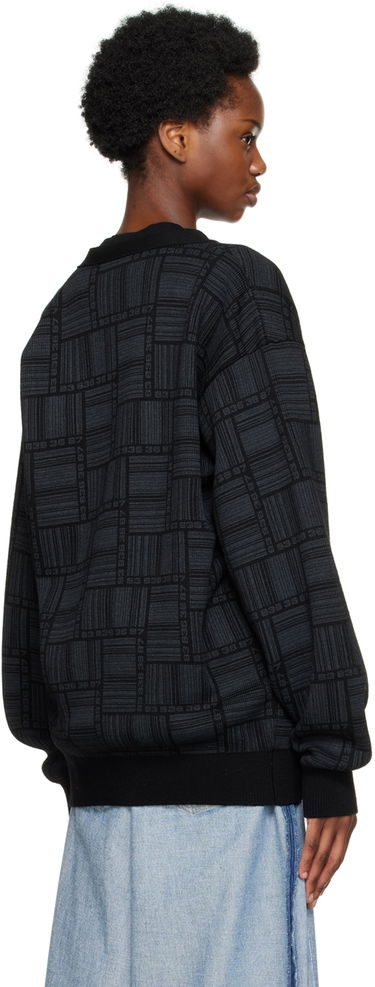 Sveter VETEMENTS Barcode Pattern Cardigan Čierna | VL14KN600B, 2