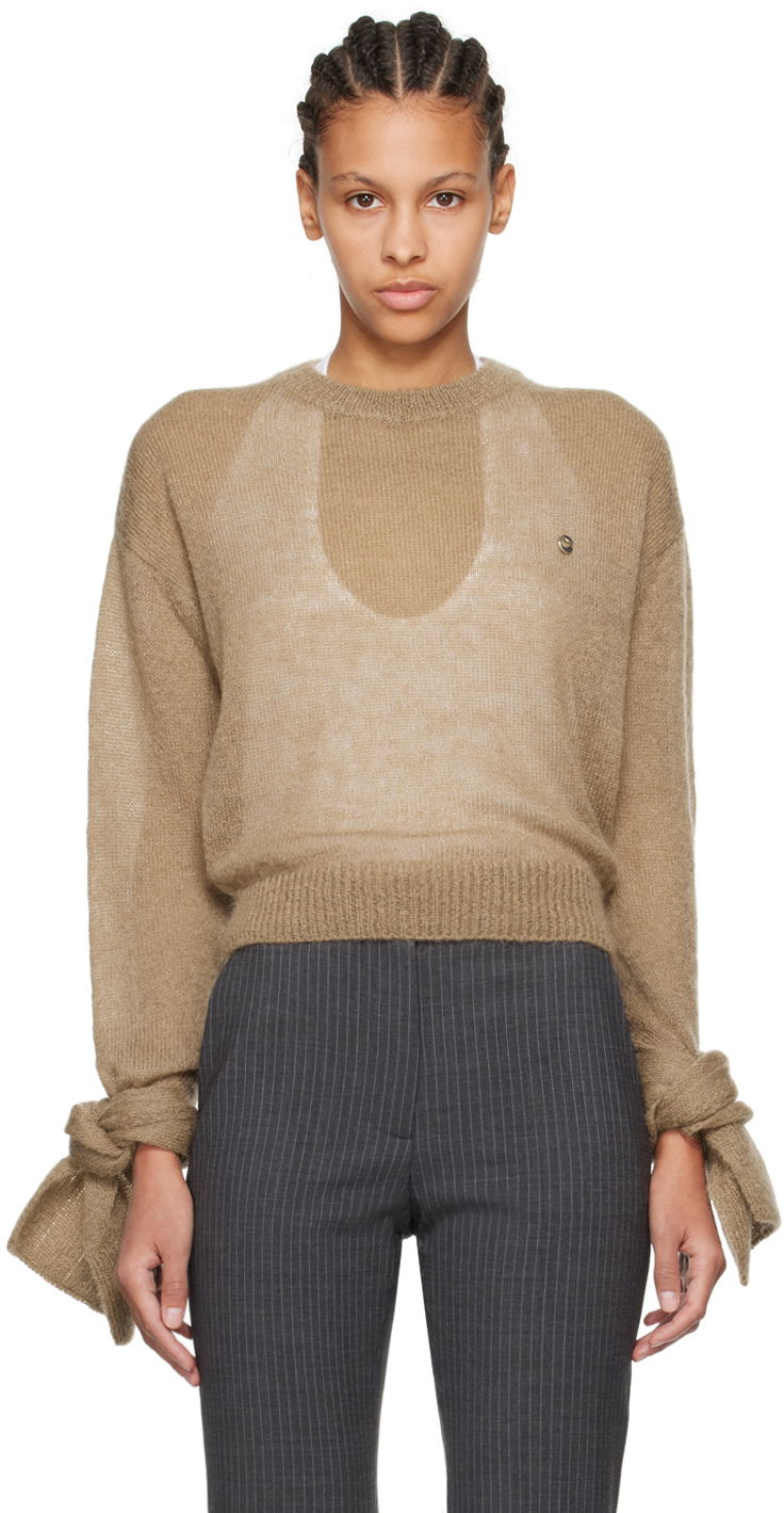 Sveter Coperni Knotted Sleeve Sweater Béžová | COPML100648, 0