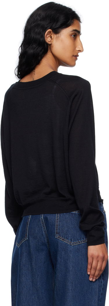 Sveter Loulou de Saison Loulou de Saison Angus Cashmere Crew Neck Sweater Čierna | ANGUS, 2