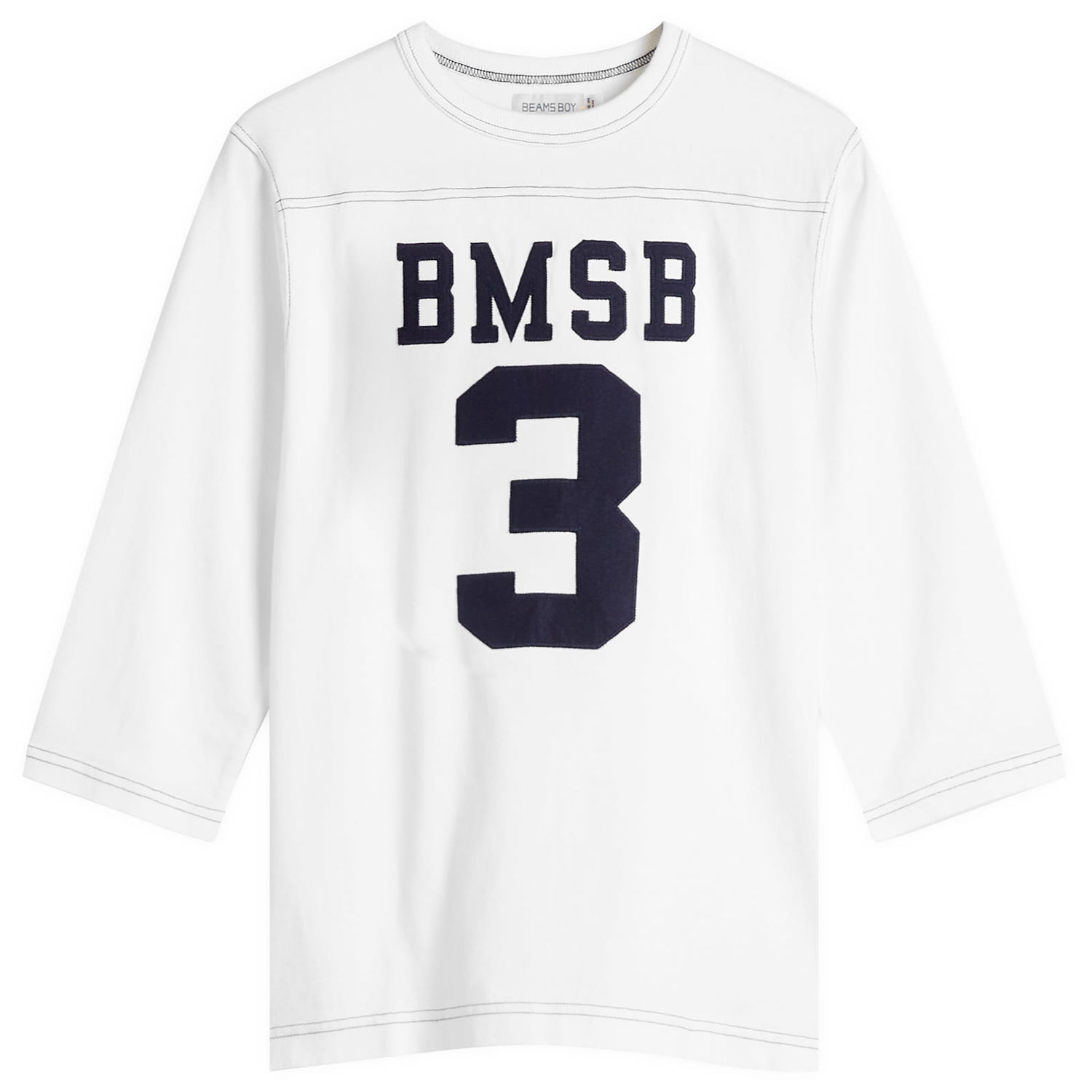 Tričko BEAMS Beams Boy Football 3/4 Sleeve T-Shirt Biela | 13140337101-01, 1
