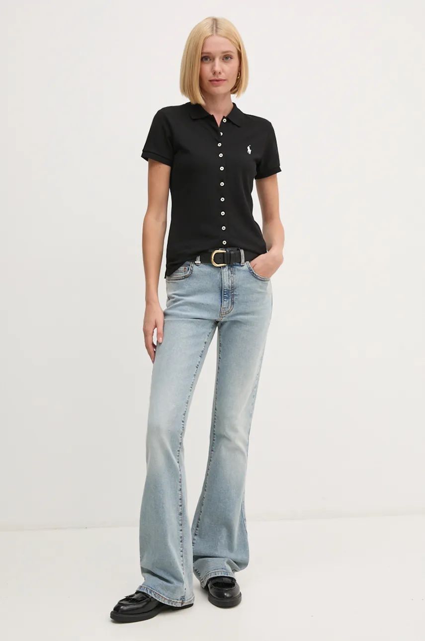 Polo tričko Polo by Ralph Lauren Polo Shirt Buttoned Čierna | 211939272, 1