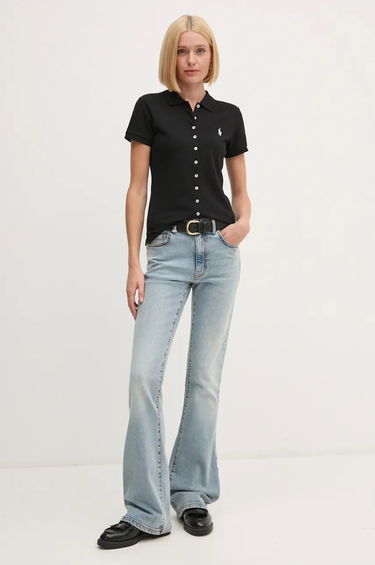 Polo tričko Polo by Ralph Lauren Polo Shirt Buttoned Čierna | 211939272, 1