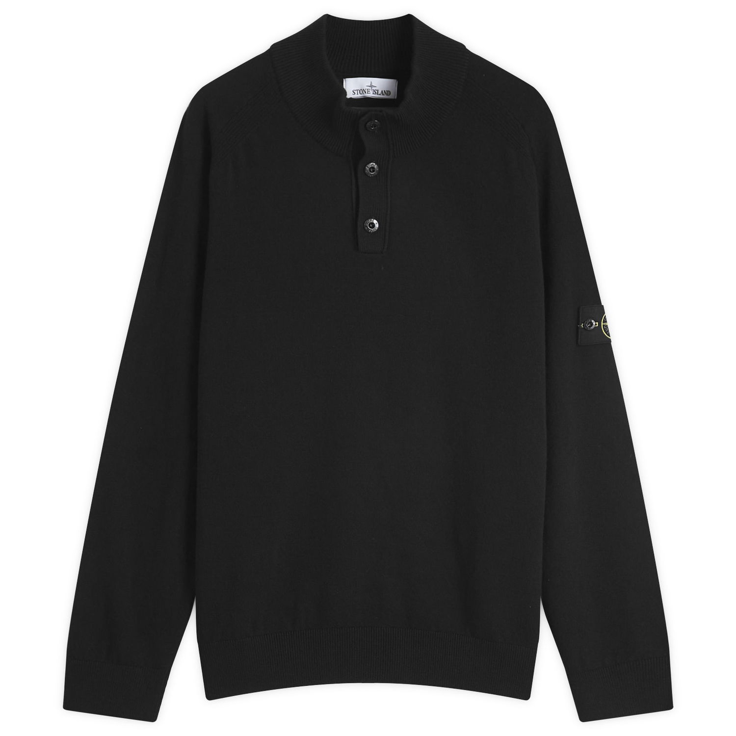 Sveter Stone Island Geelong Wool Half Button Knit, Large Čierna | K1S155100043-V0029, 0
