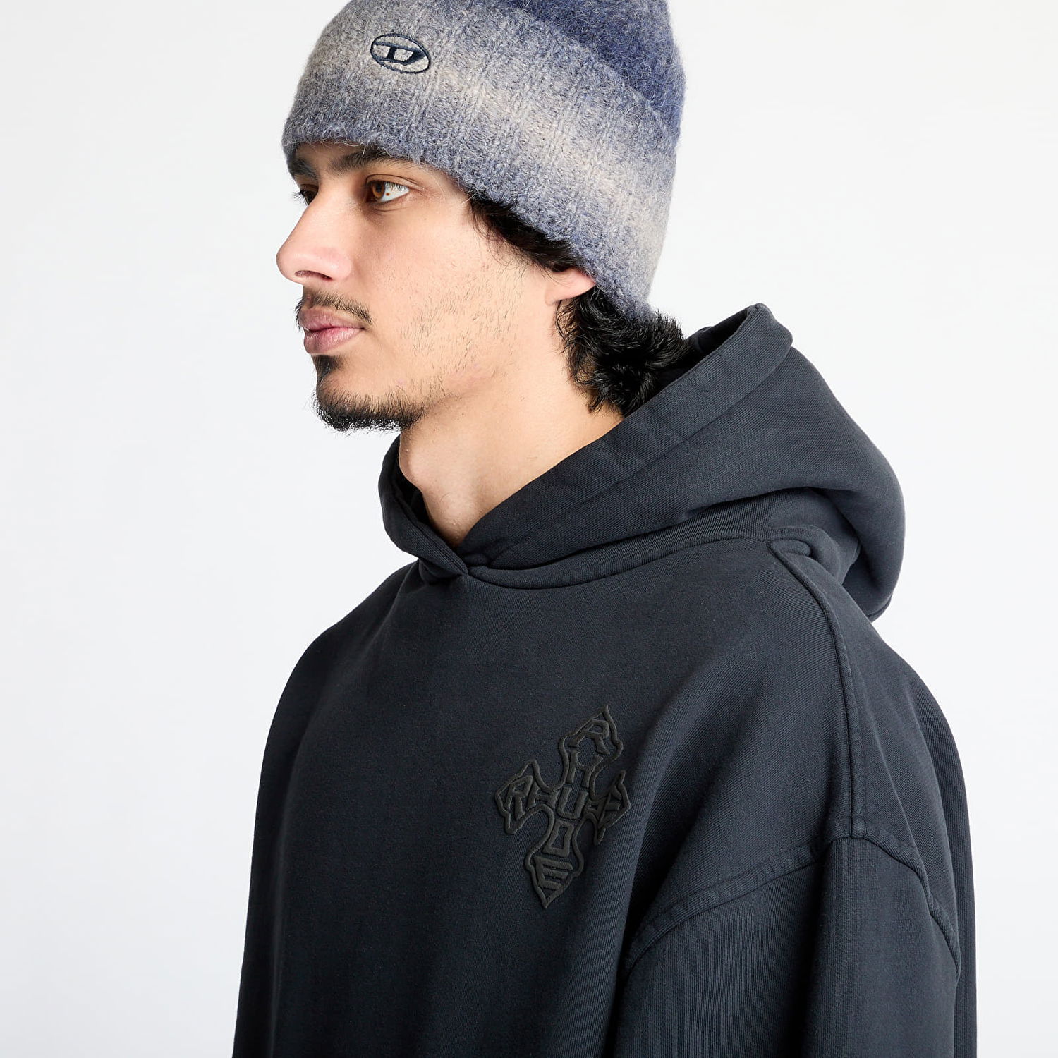 Mikina Rhude Rhude Cross Logo Vintage Hoodie Čierna | RHPS25HO020122306, 1