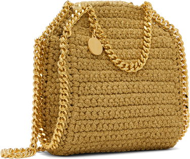 Tote bag Stella McCartney Stella McCartney Tiny Falabella Lurex Crochet Tote Bag Metalická | 391698WP0603, 1