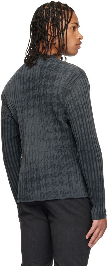 Tričko Diesel T-Ally-Pie Long Sleeve Patterned Ribbed Henley Šedá | A21589-0QKBU-02A, 2