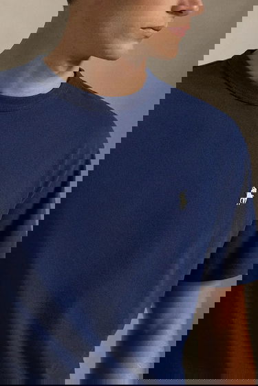 Tričko Polo by Ralph Lauren Polo Logo Cotton Crew Neck T-Shirt Navy | 710916698, 3