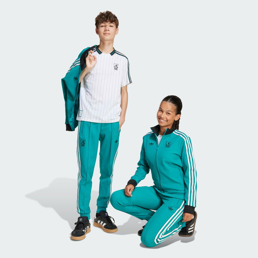 Nohavice adidas Performance Liverpool FC Terrace Icons Tyrkysová | KA5583