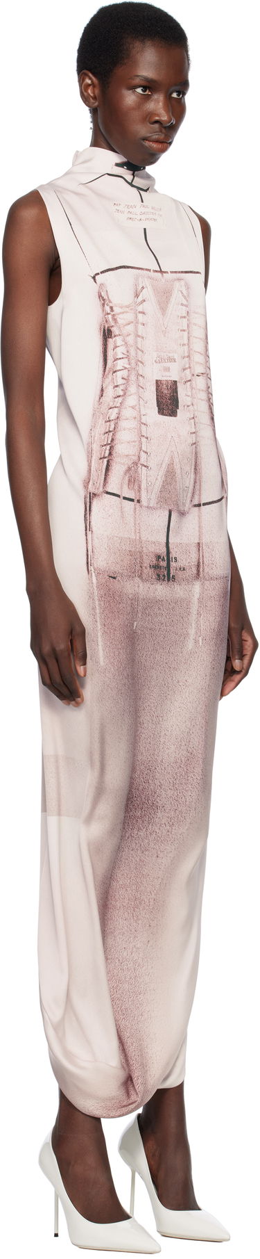 Šaty Jean Paul Gaultier Jean Paul Gaultier Draped Trompe-L'œil Corset Maxi Dress Ružová | 25/34-F-RO409I-C590-260100, 1