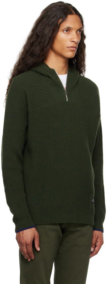 Sveter Paul Smith PS Paul Smith Half-Zip Knit Hoodie Zelené | M2R-234Y-L21938-39, 1