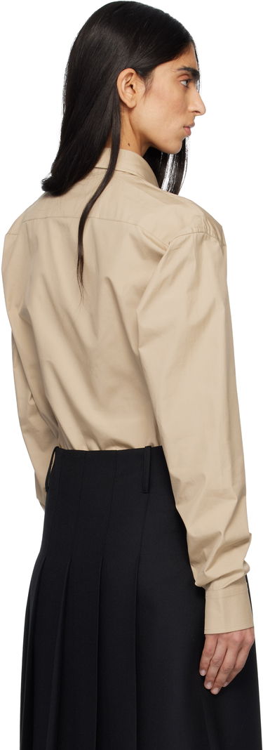 Košeľa A.P.C. Owen Long Sleeve Button-Up Shirt with Chest Pocket Béžová | COHLE­-H12652, 2