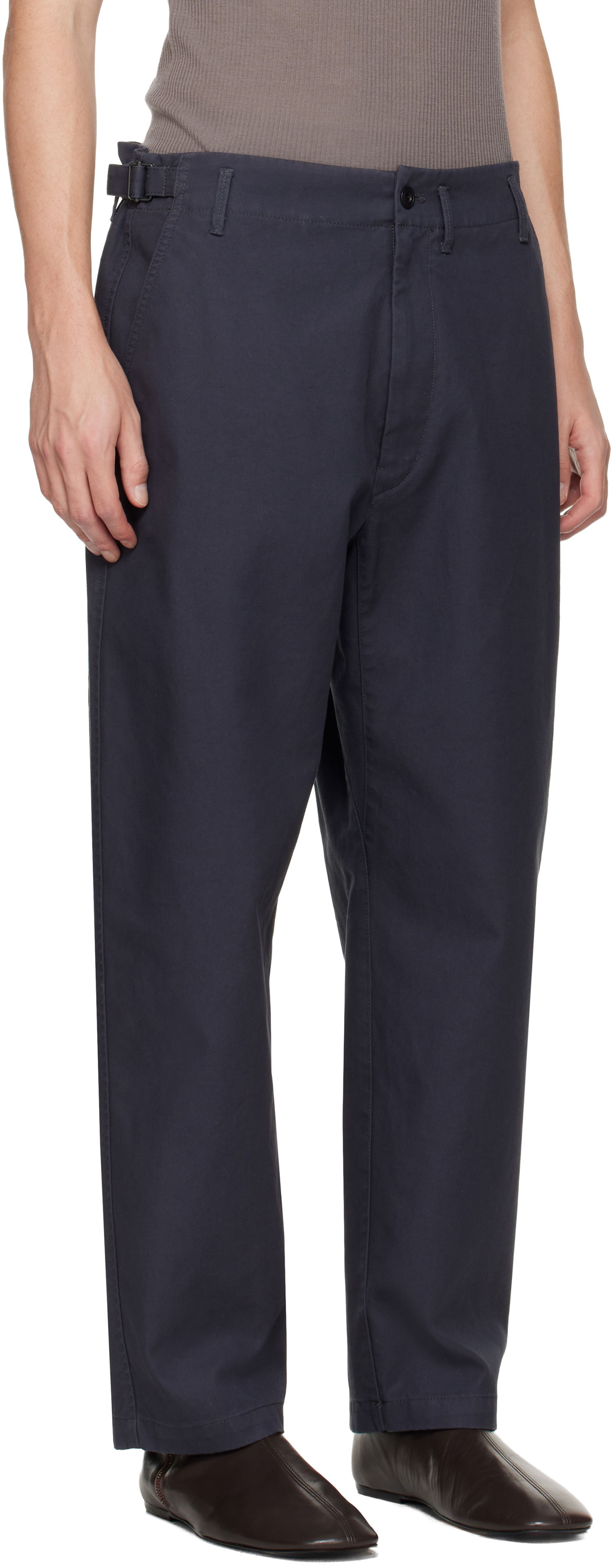 Nohavice LEMAIRE LEMAIRE Carrot Pants Navy | PA1254 LF1452, 1