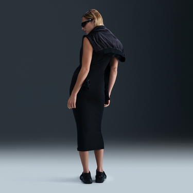 Šaty Nike Sportswear Chill Knit Ribbed Tank Dress Čierna | HJ0710-010, 4