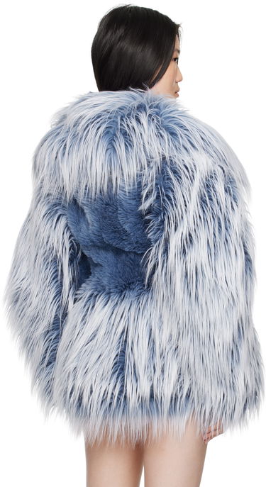 Kabáty Diesel Faux-Fur Jacket Modrá | A16453 0KNAB, 2