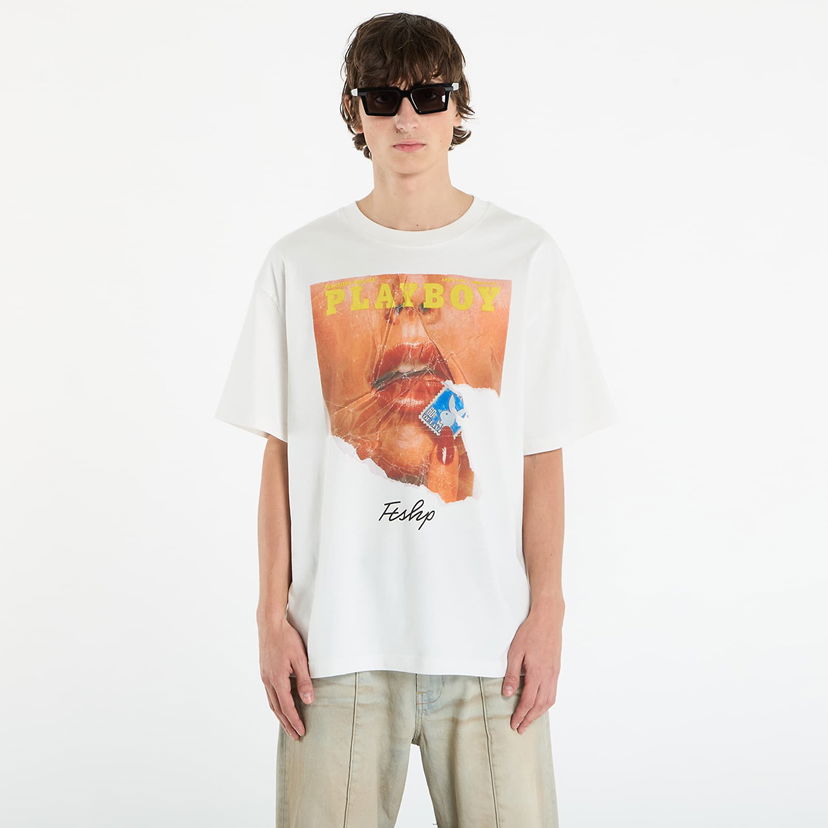Tričko Footshop Playboy x FTSHP Cover Tee 1973/4 UNISEX Off-White Biela | FTSHP_522