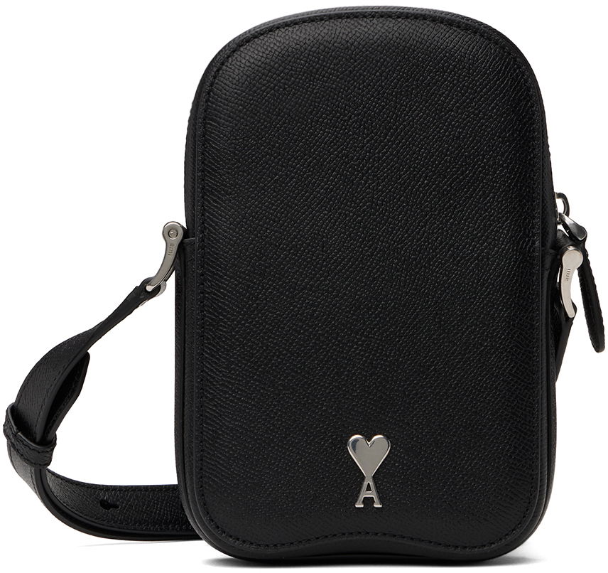Taška cez rameno AMI AMI Paris Vertical Camera Bag Čierna | ULL010.AL0036, 0