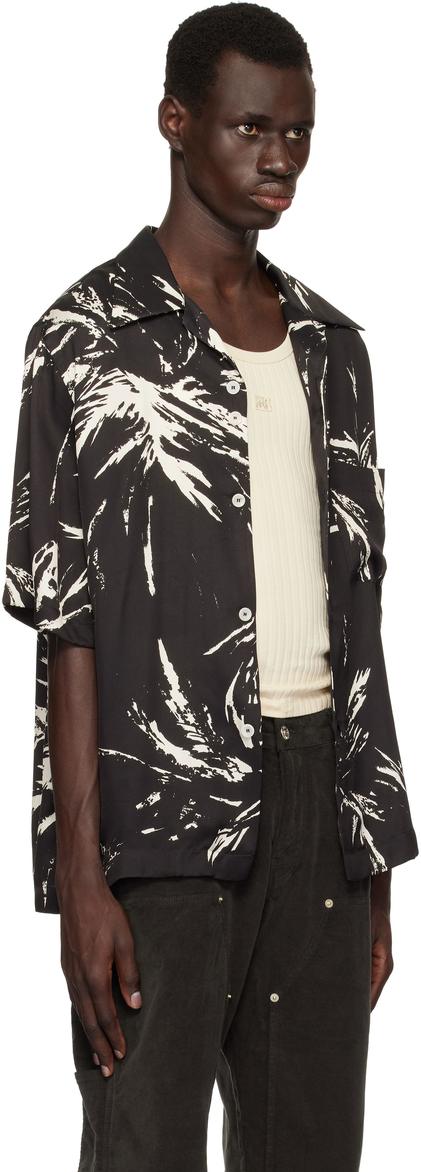 Košeľa Wales Bonner Wales Bonner Highlife Bowling Shirt Čierna | MS25SH08-VI05-9900 PRINT VISCOSE, 1