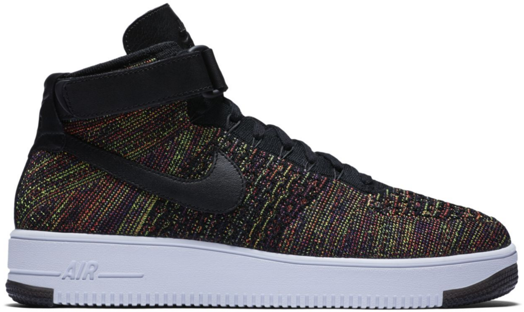 Tenisky a topánky Nike Air Force 1 Mid Flyknit Multi-Color Black Čierna | 817420-002, 0