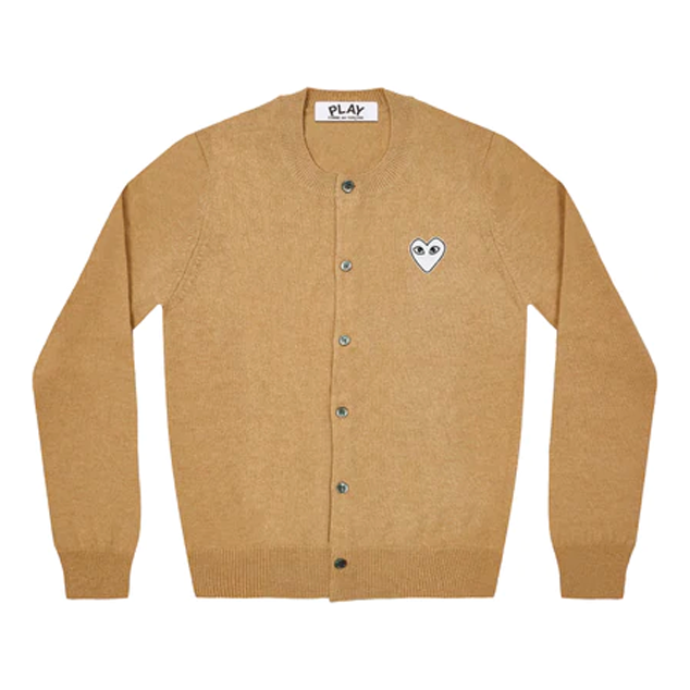 Sveter Comme des Garçons COMME des GARCONS PLAY Women's Cardigan with White Emblem Béžová | AZ-N065-051-2, 0
