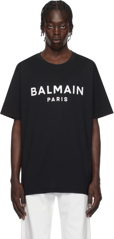Tričko Balmain Print T-Shirt Čierna | EH1EG010BB73, 0