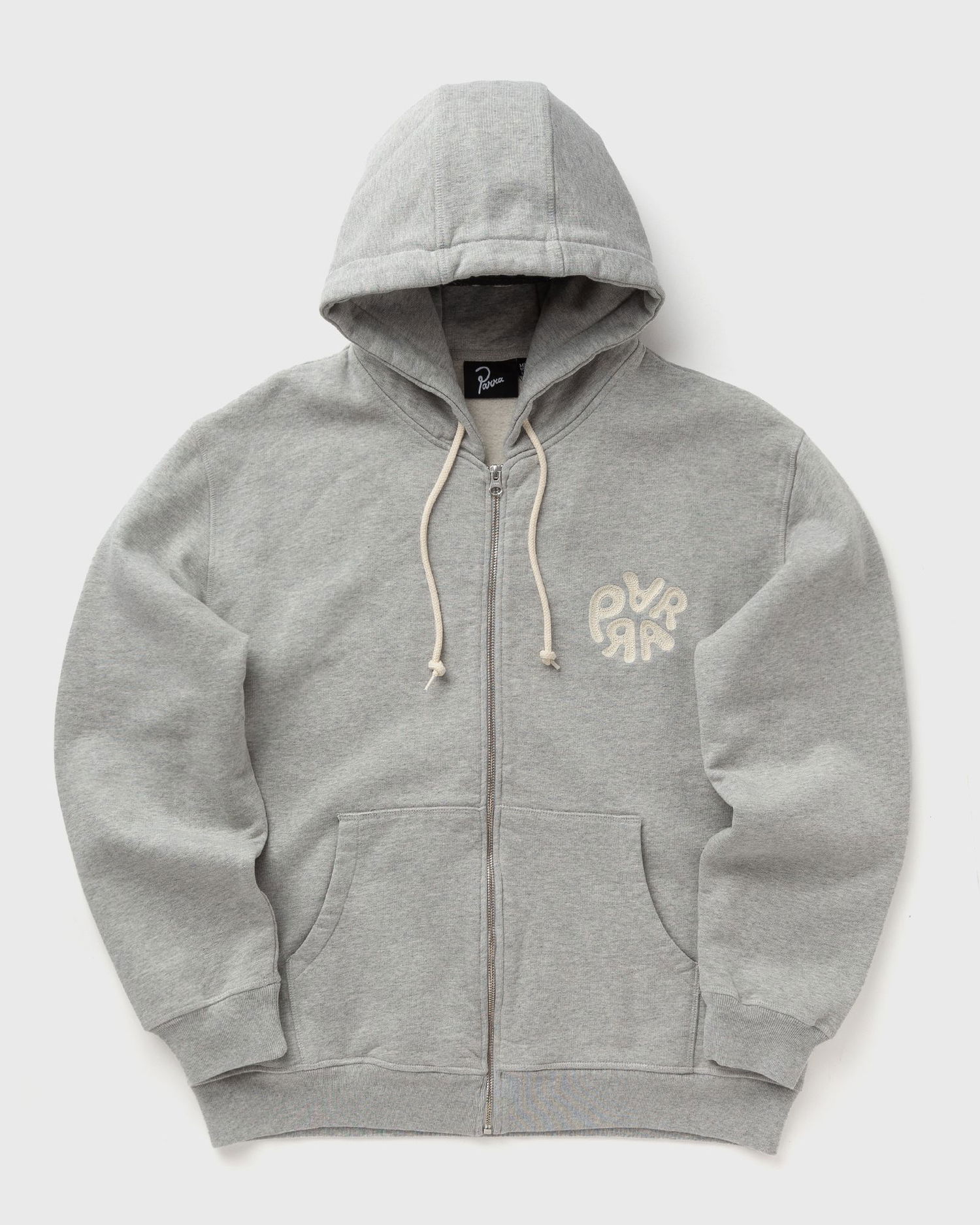 Mikina By Parra 1976 Logo Zip Hoodie Šedá | 52316, 0