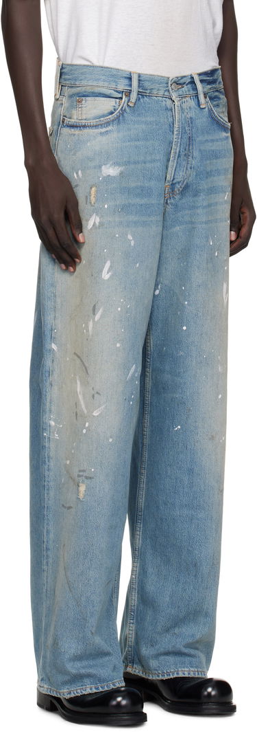 Džínsy Acne Studios Acne Studios 1981 U Paint Splatter Jeans Modrá | C00096-, 4
