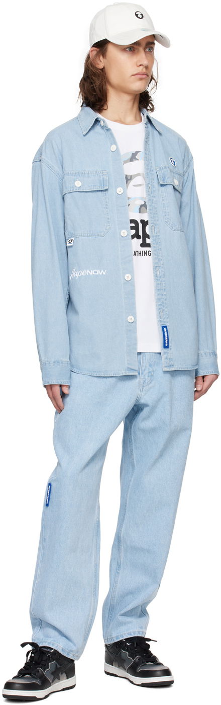AAPE by A Bathing Ape Moonface Patch Jeans