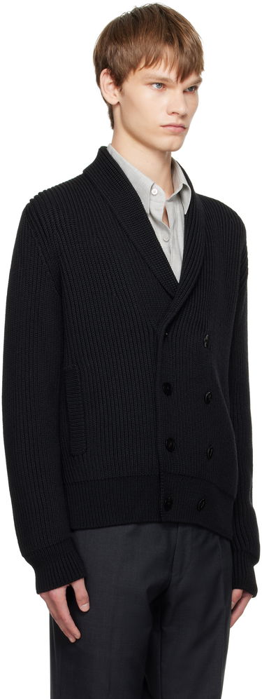 Sveter Tom Ford TOM FORD Wool Silk Shawl Collar Cardigan Čierna | KLL012-YMW094, 1