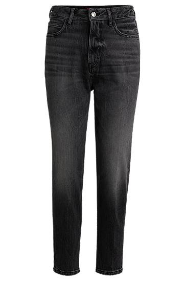 Džínsy BOSS Mom Fit Comfort Stretch Jeans Čierna | 50519927, 0