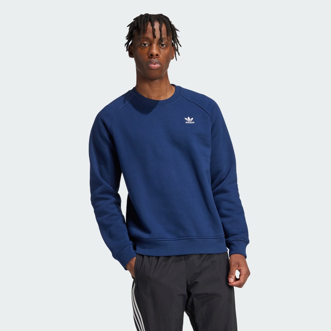 Mikina adidas Performance Trefoil Essentials Crew Sweatshirt Modrá | IY4935, 0