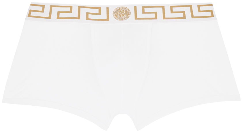 Boxerky Versace Three-Pack Greca Border Boxers Biela | AU10326_A232741, 1