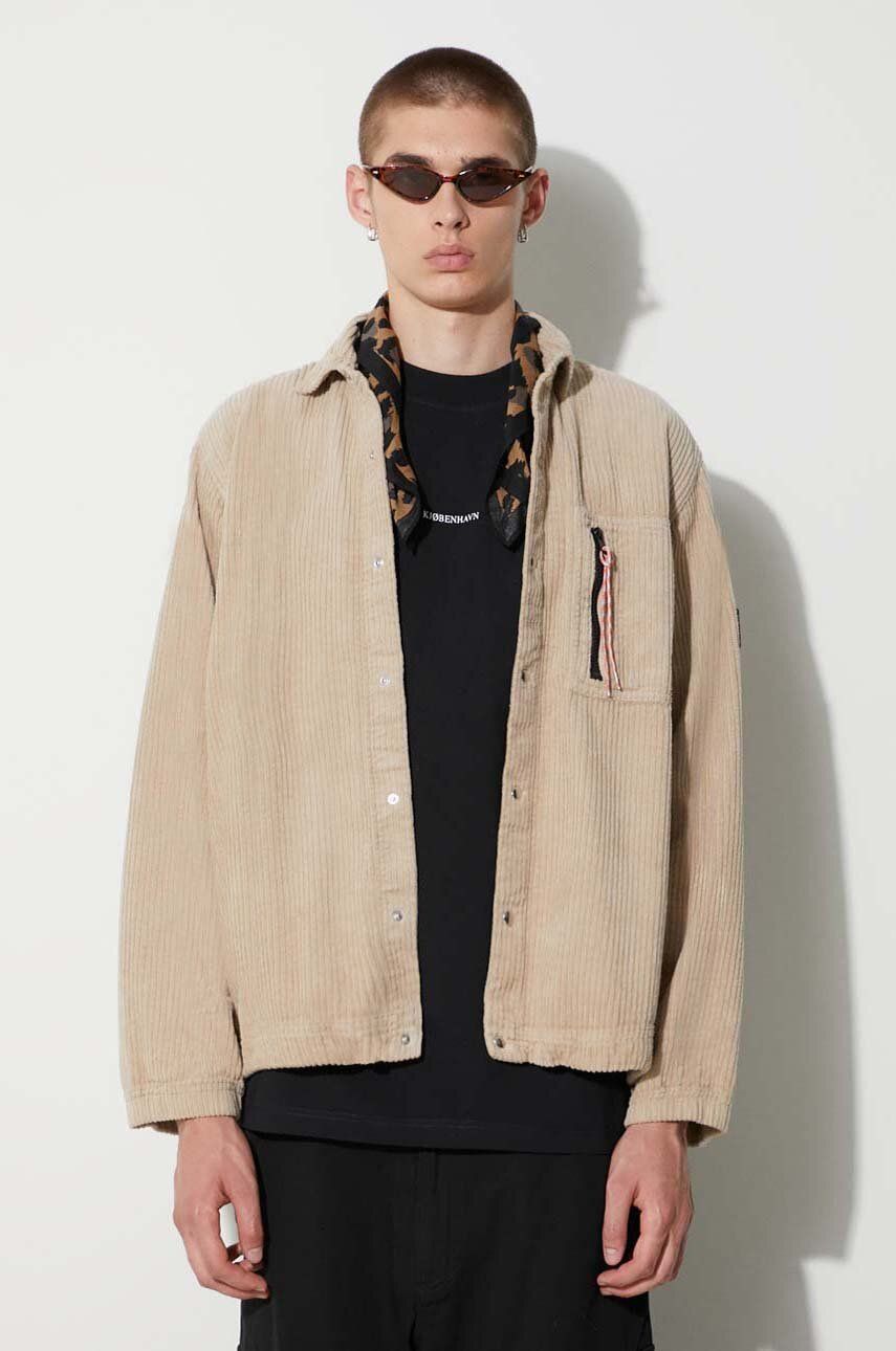 Košeľa Aries Corduroy Overshirt Béžová | FUAR40600, 0
