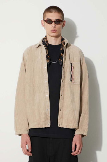 Košeľa Aries Corduroy Overshirt Béžová | FUAR40600, 0