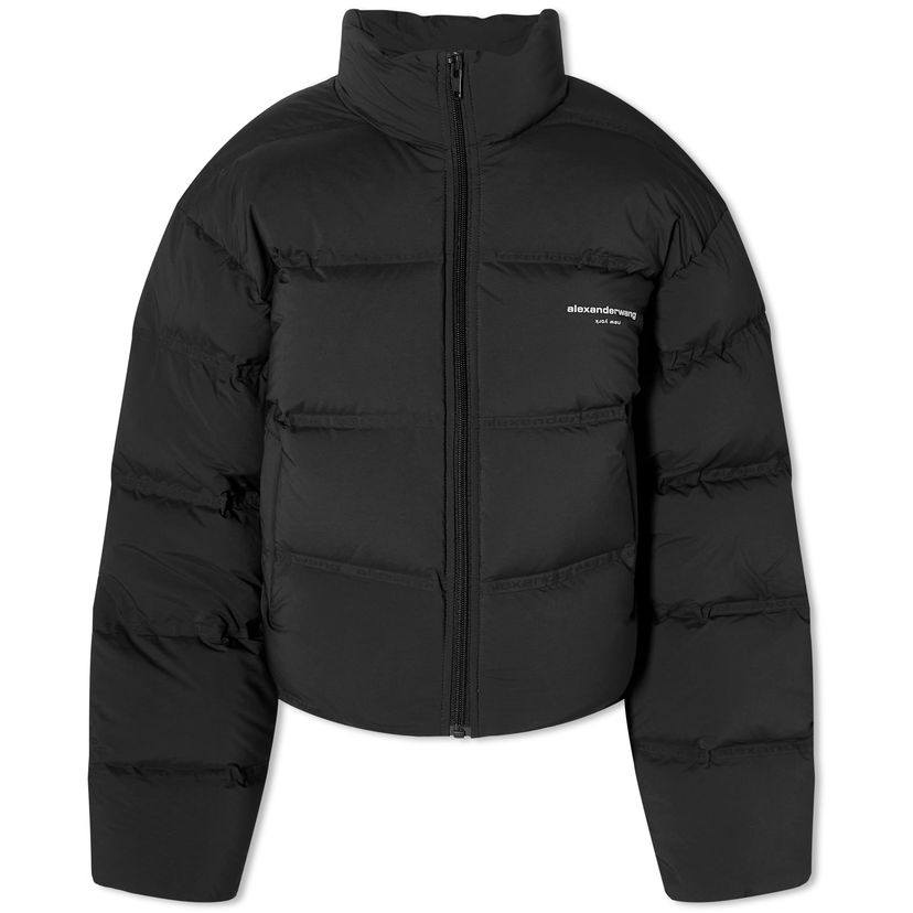 Prešívaná bunda Alexander Wang Alexander Wang Cropped Puffer Jacket Čierna | 1WC4233241-001