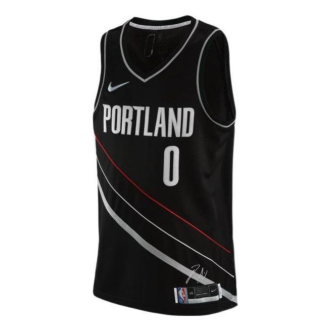 Dres Nike NBA Portland Trail Blazers Icon Edition Damian Lillard Jersey Čierna | DH8068-010