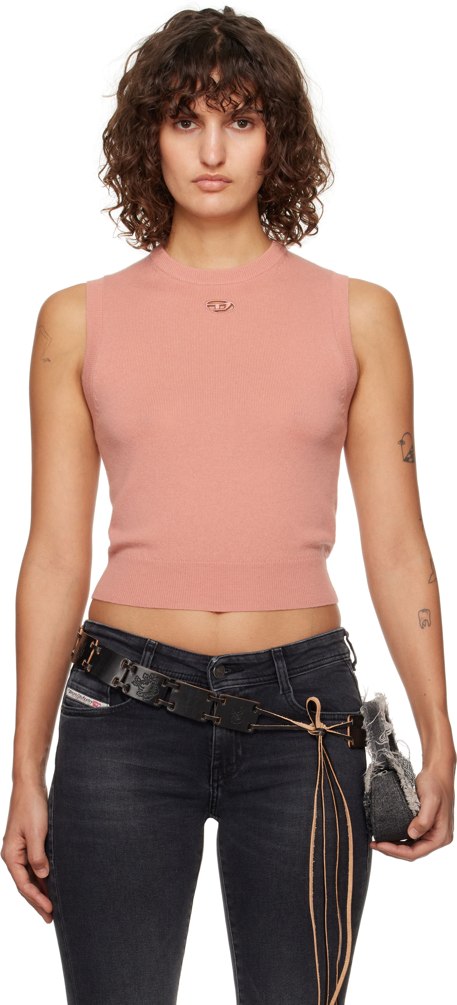 Sveter Diesel Sleeveless Sweater Ružová | A14838 0GEAY, 0