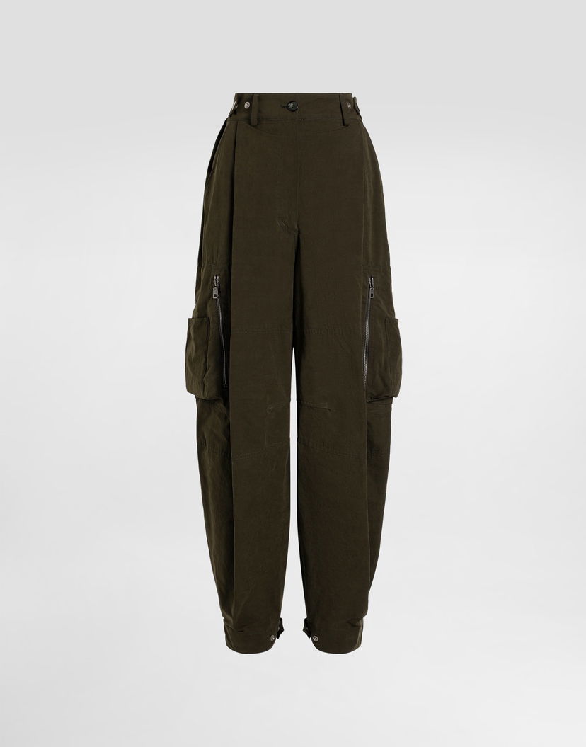 Cargo nohavice Dolce & Gabbana Dolce & Gabbana Waxed Faille Cargo Pants Zelené | FTDF3THUMS8M4001