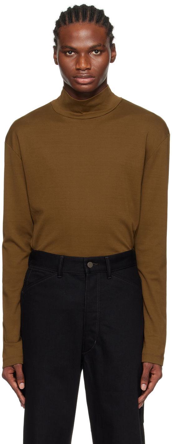 Sveter LEMAIRE Lemaire Ribbed Turtleneck Longsleeve Hnedá | TO1130 LJ060, 0