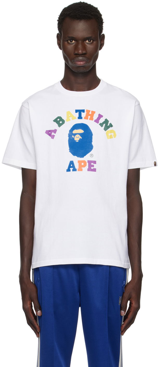 Tričko BAPE College T-shirt Biela | 001TEK301014M, 0