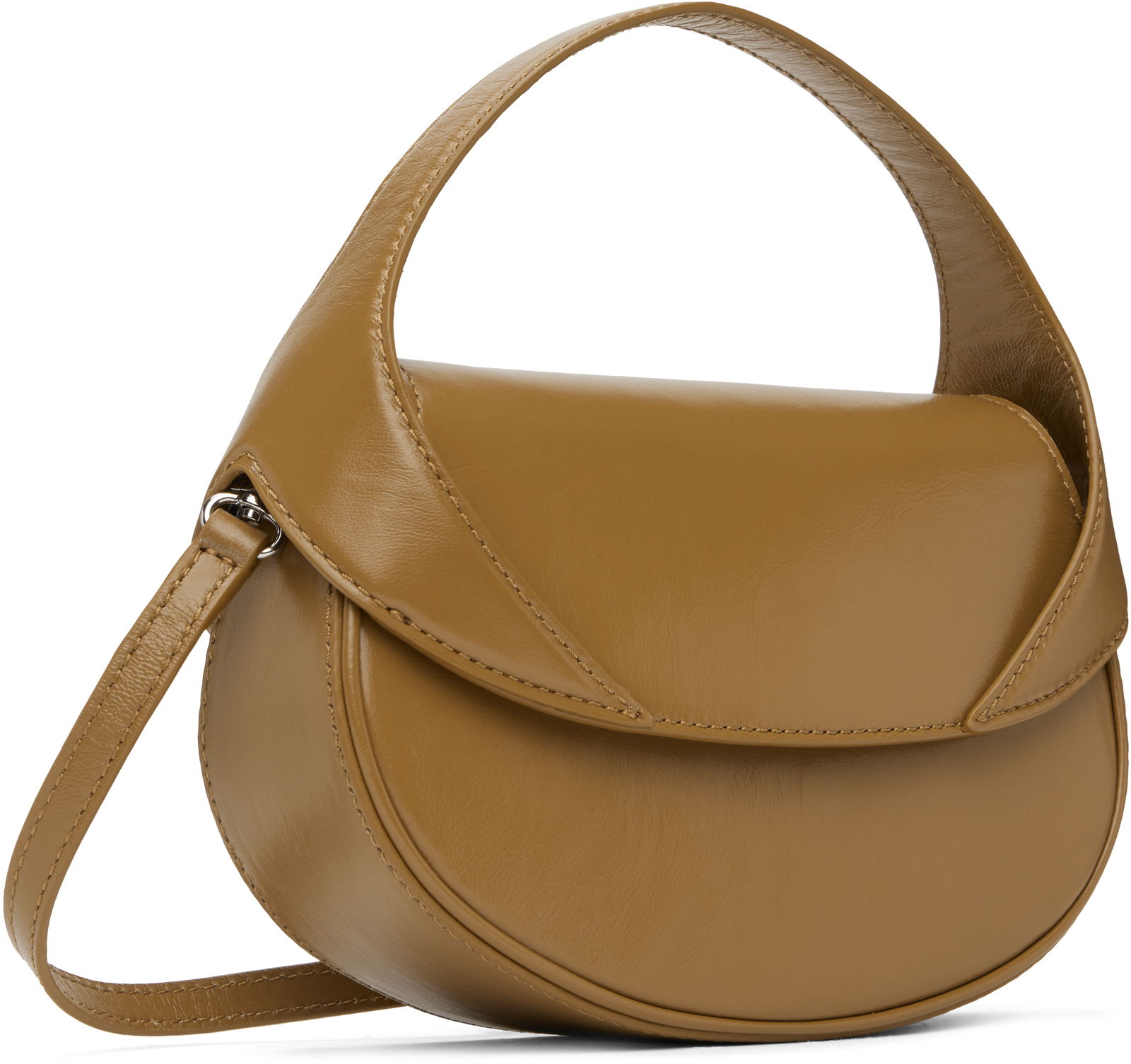 Hari Creased Leather Shoulder Bag