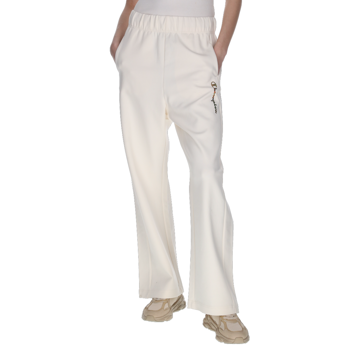 Nohavice Champion Elasticated Waist Straight Hem Pants Biela | 118251-WW011, 0