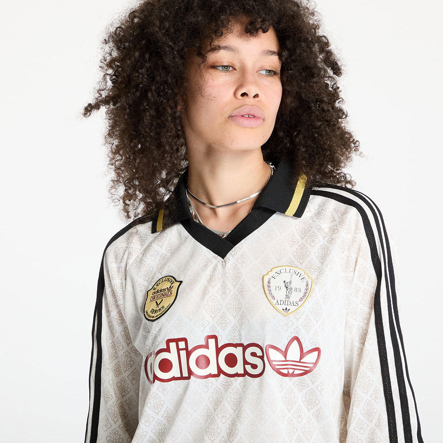 Dres adidas Originals Retro Sports Cricket-Inspired Longsleeve Jersey Biela | KA4381, 1